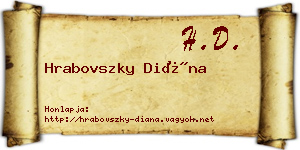 Hrabovszky Diána névjegykártya