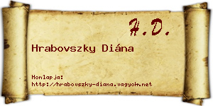 Hrabovszky Diána névjegykártya