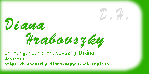 diana hrabovszky business card